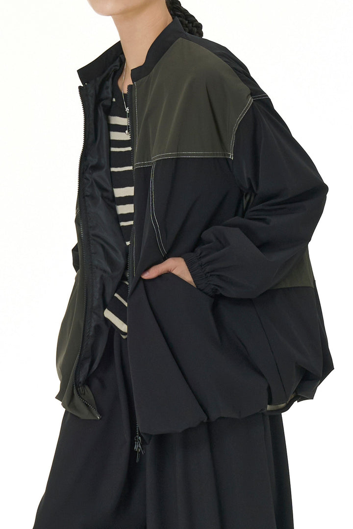 Coastal Drift Olive Black Jacket