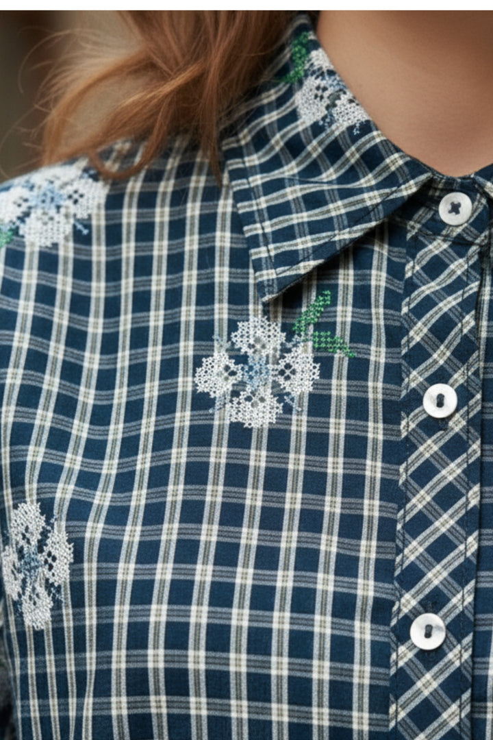 Midnight Garden Plaid Shirt