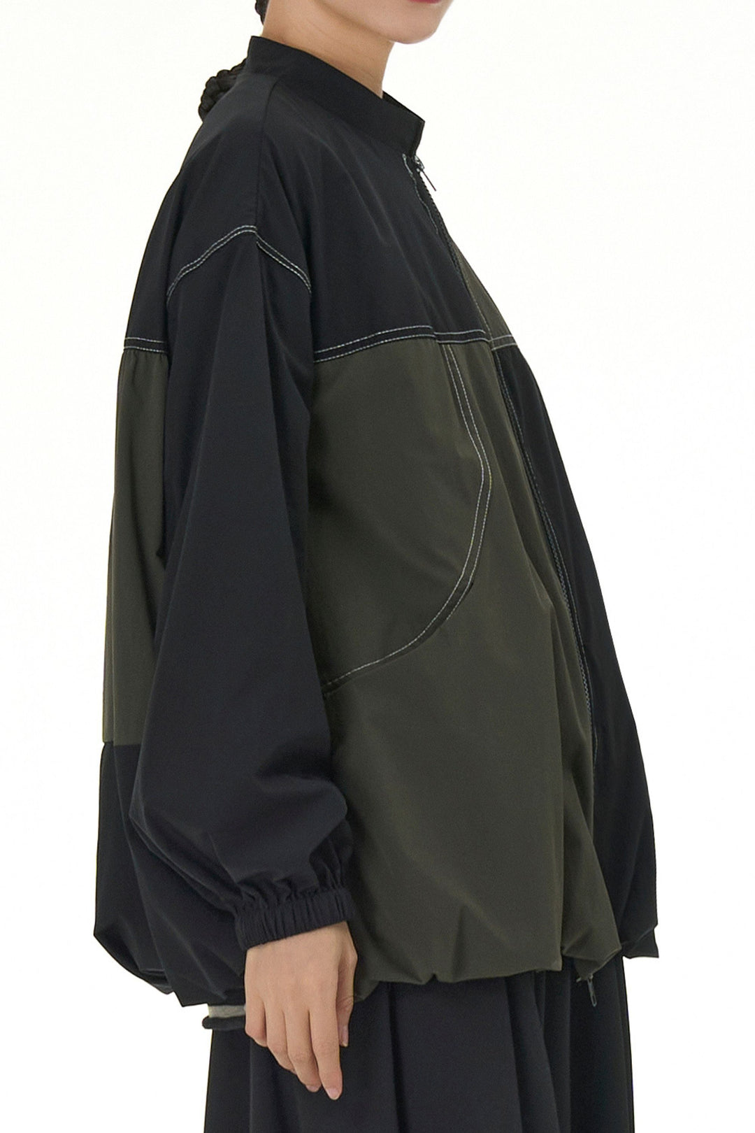 Coastal Drift Olive Black Jacket