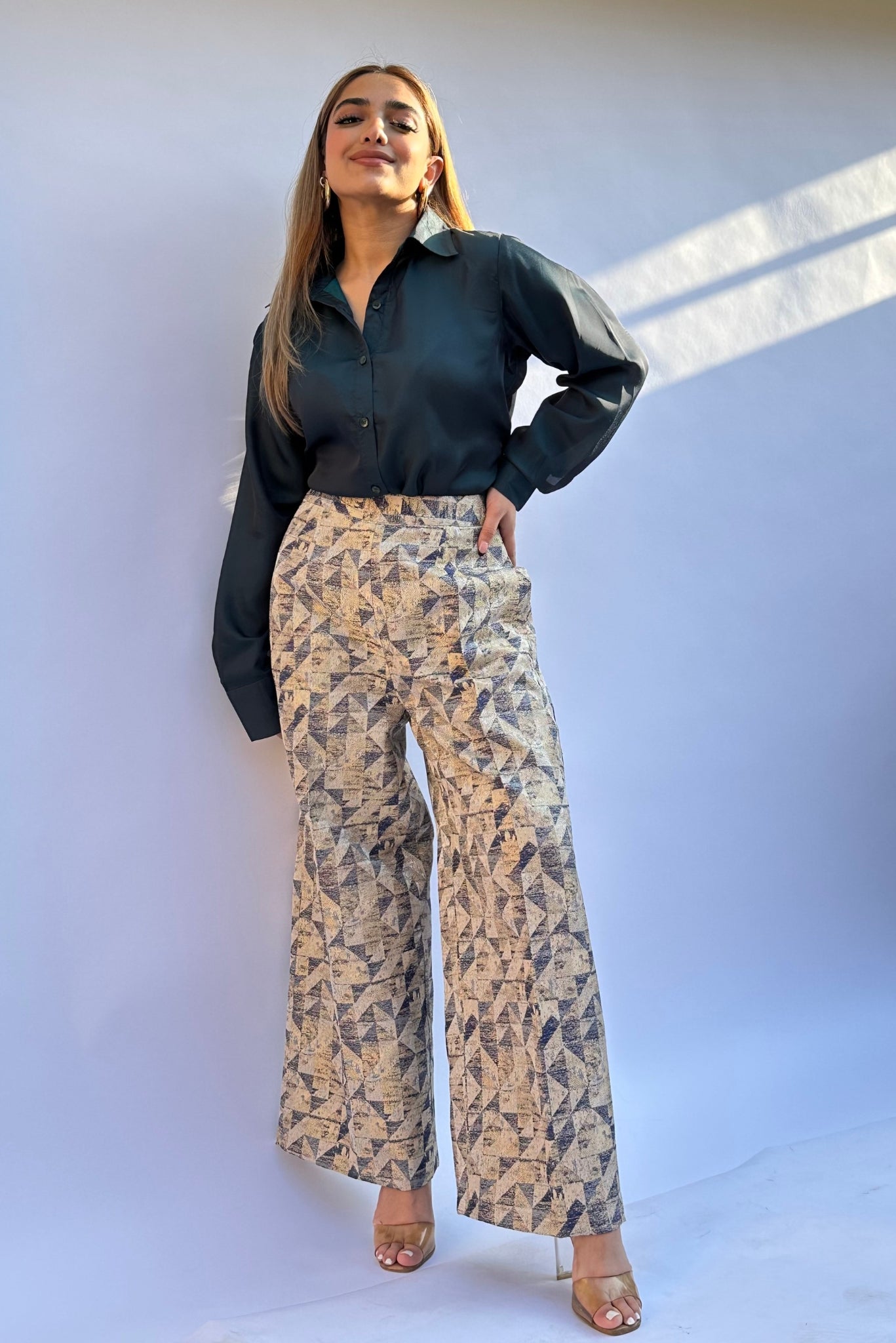 Womens People Tree Trousers | Rochelle Wide Leg Trousers Black ~  Accommodation Salerno
