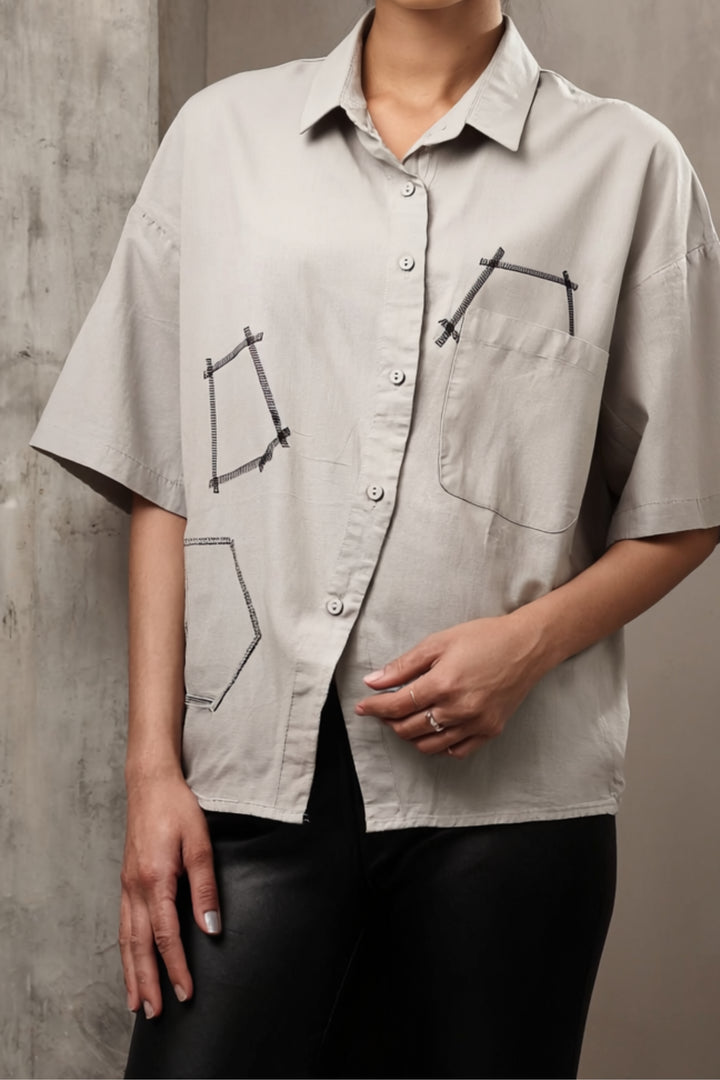 Drizzle Grey Summer Shirt