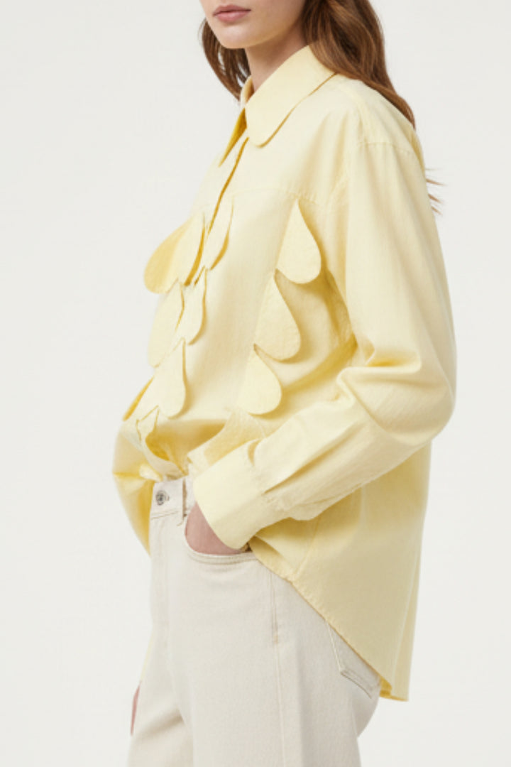 Sunkissed Yellow Applique Shirt