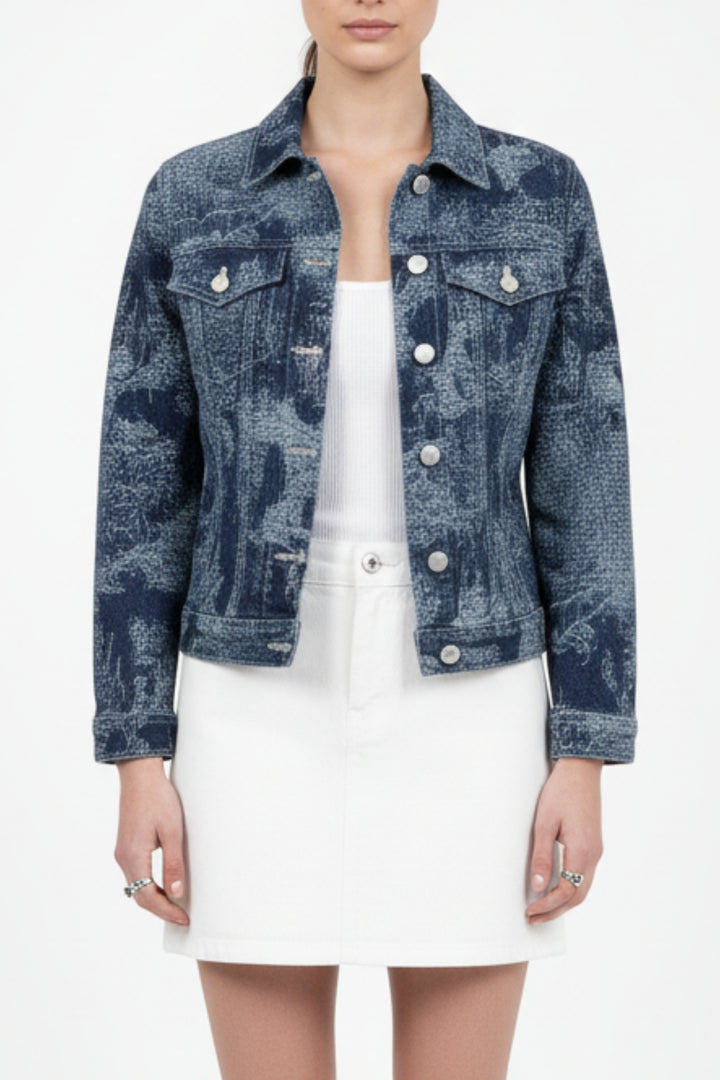 White Buttoned Denim Jacket