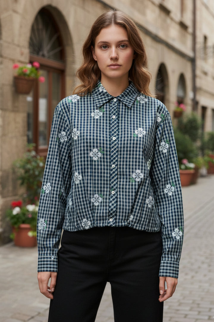 Midnight Garden Plaid Shirt