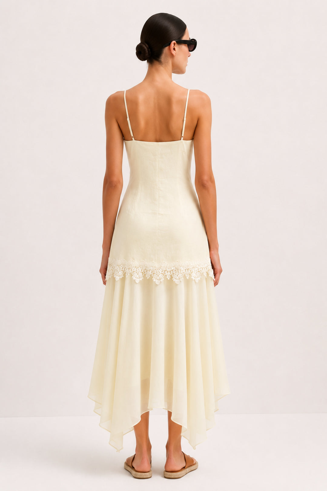 Ivory Whisper Lace Midi Dress