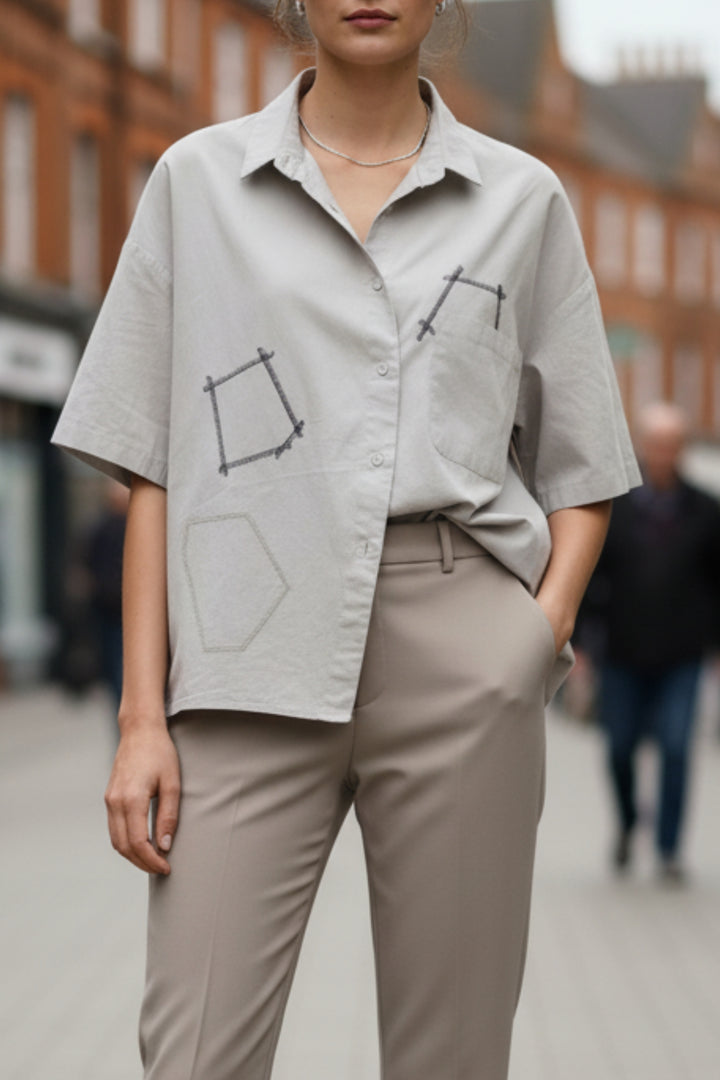 Drizzle Grey Summer Shirt