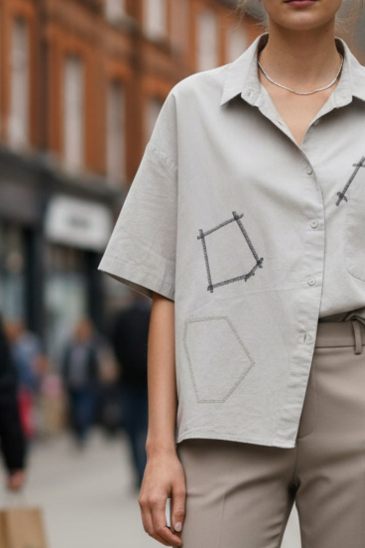 Drizzle Grey Summer Shirt