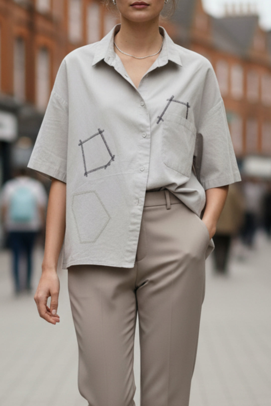 Drizzle Grey Summer Shirt