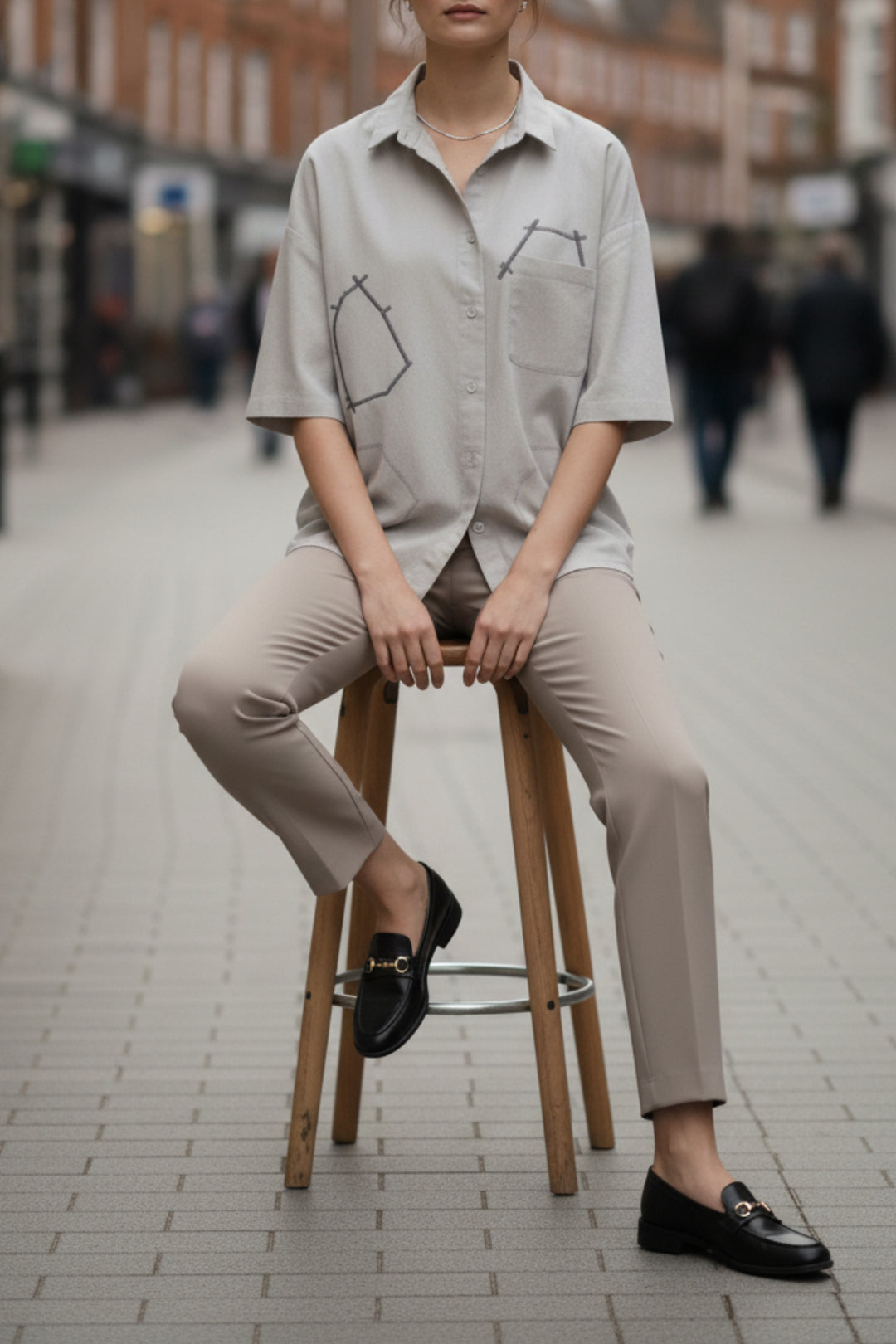 Drizzle Grey Summer Shirt