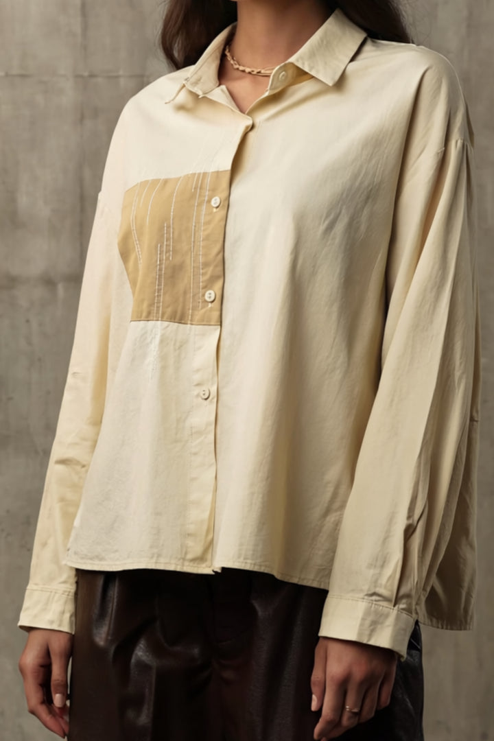 Cashew Cream Oversized Shirt