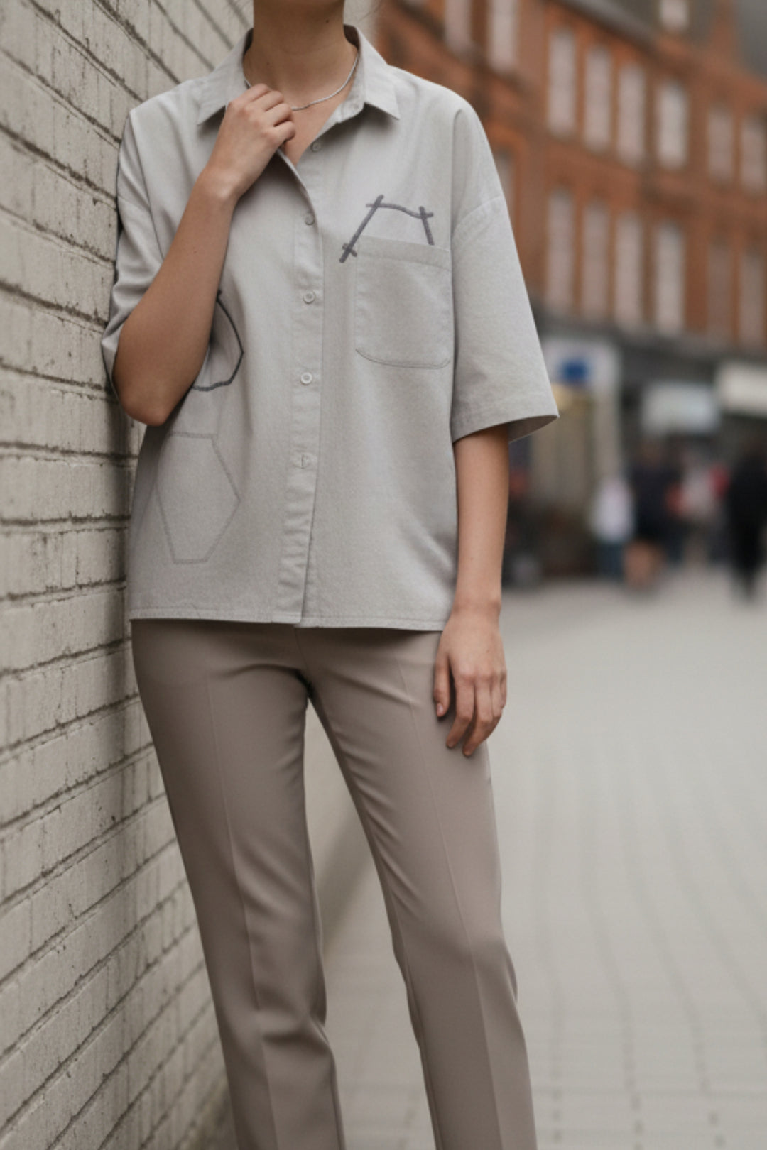 Drizzle Grey Summer Shirt