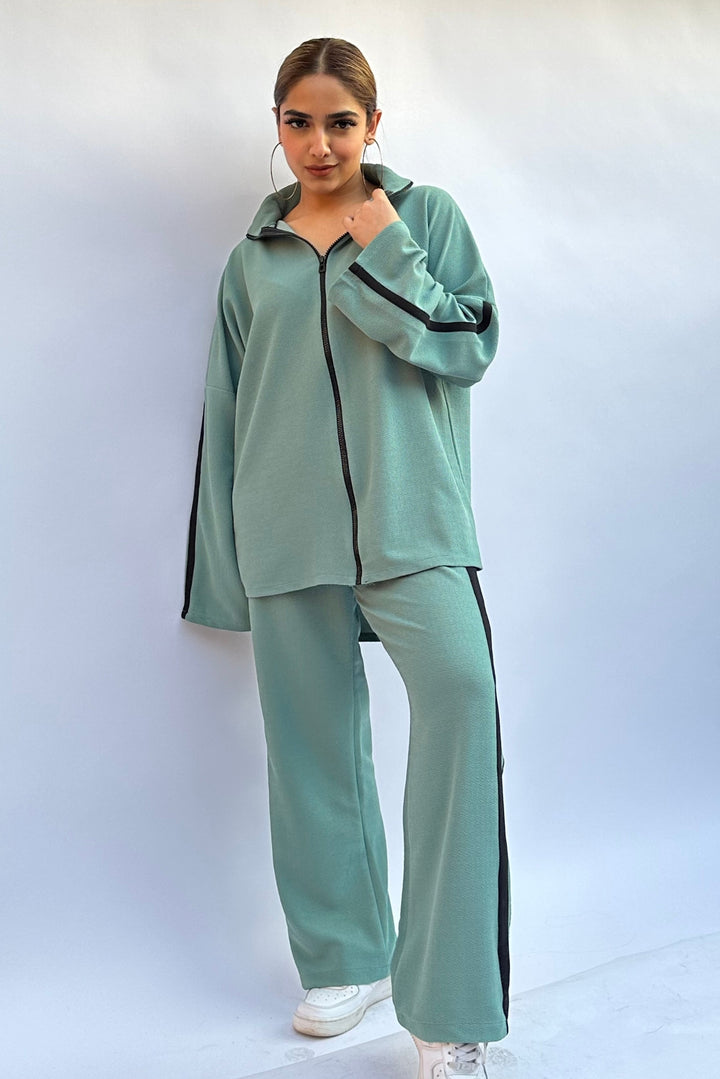 Oversized Teal Green two piece set 