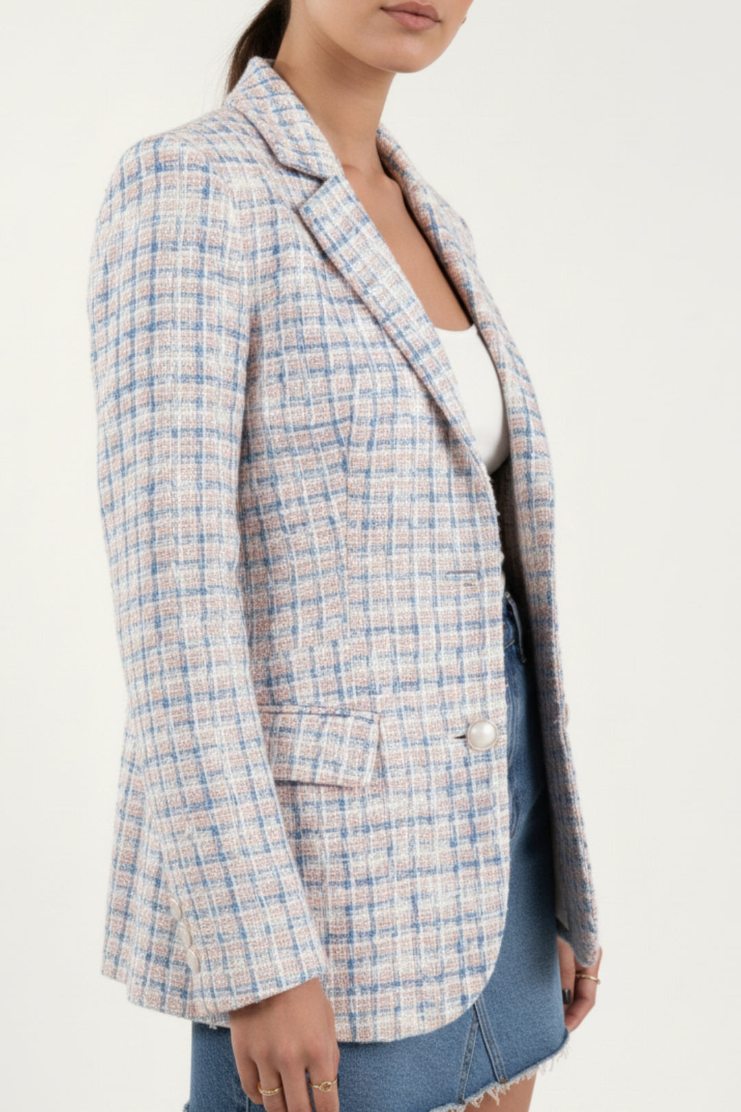 Frosted Grace Tweed Blazer