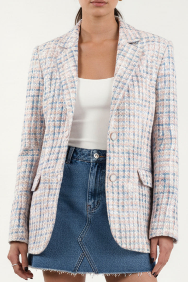 Frosted Grace Tweed Blazer
