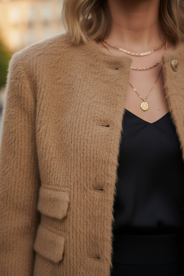 Plush Beige Frost Blazer