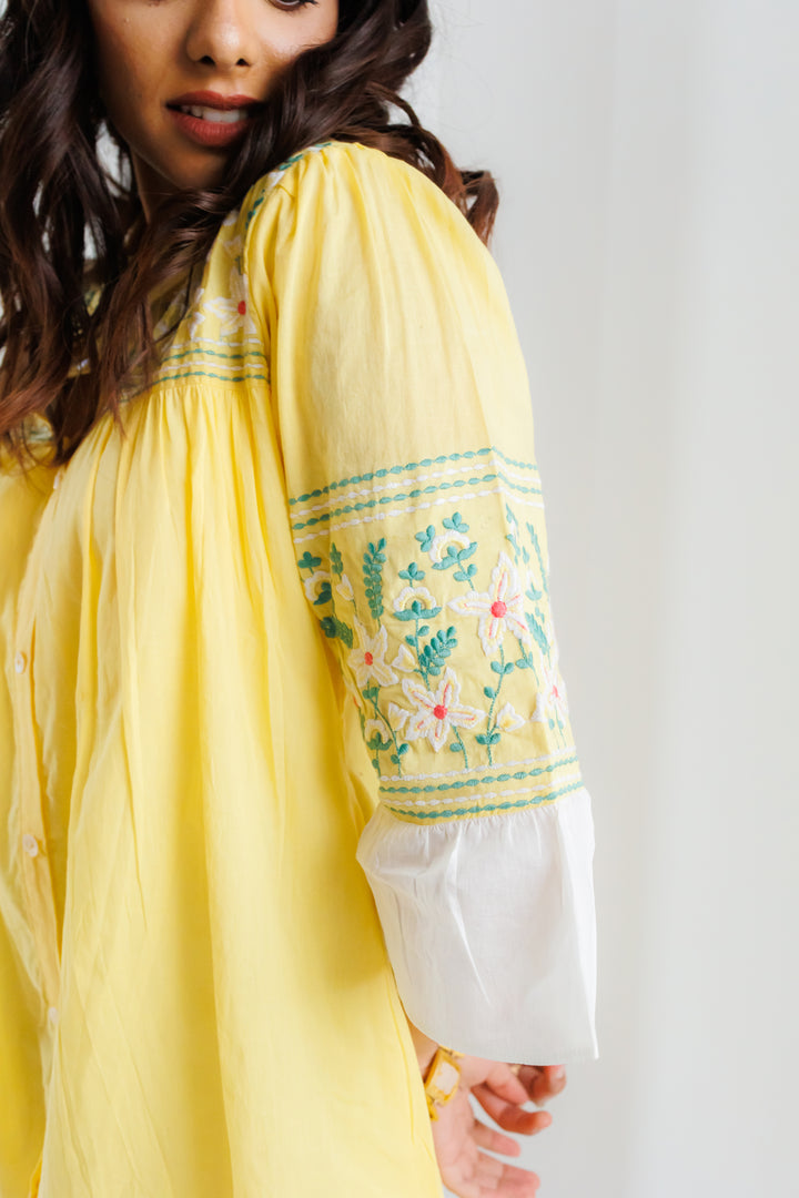 Cotton dress designs in two-layered style