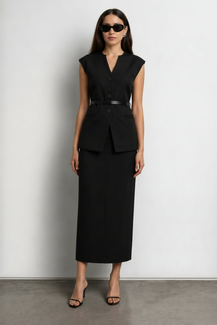 Black Magic Waistcoat Skirt Co-ord Set