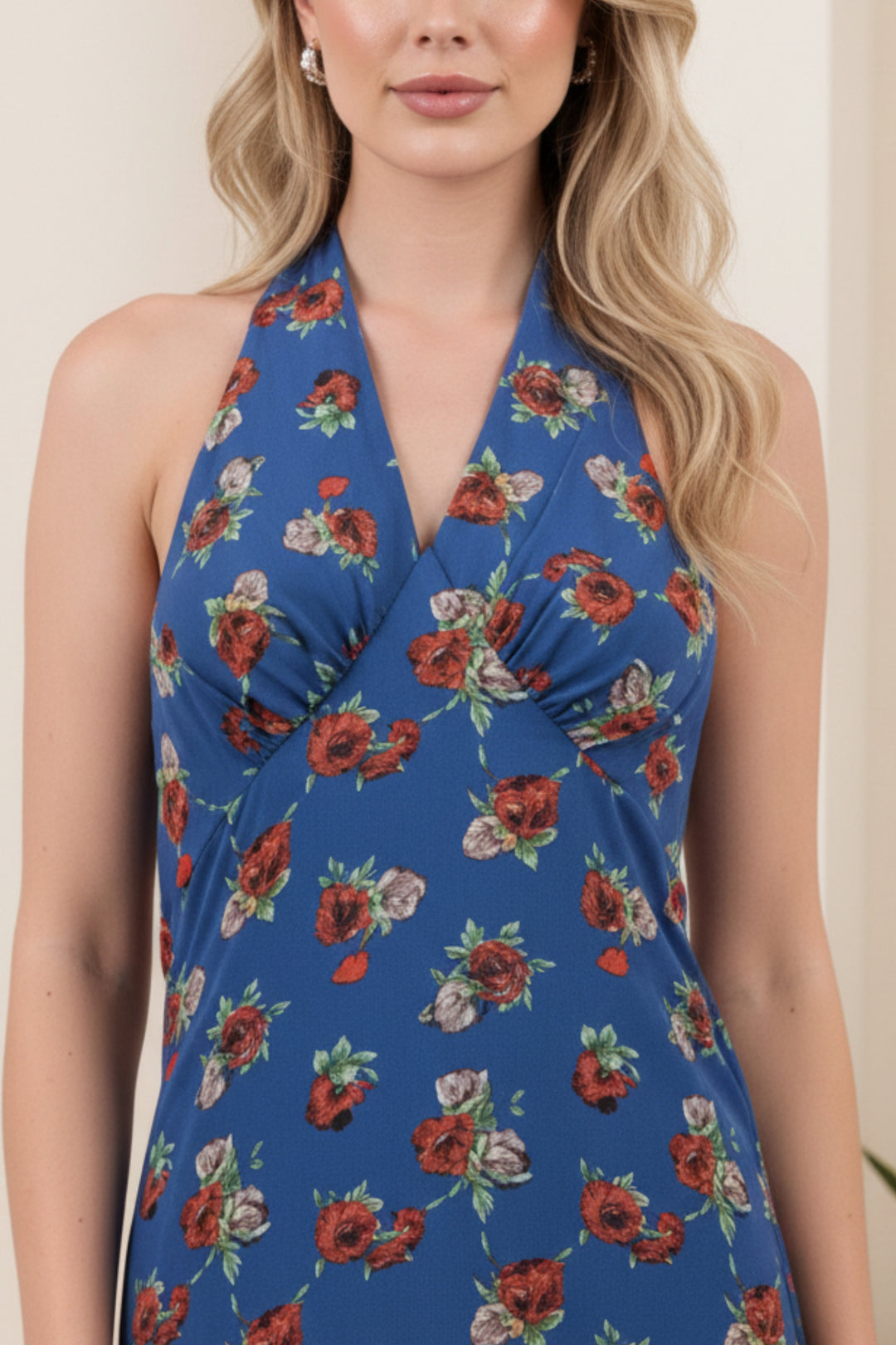 Summer Rose Print Maxi Dress