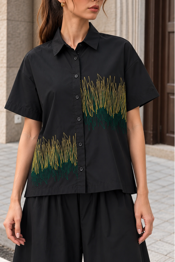 Bonnie Black Embroidered Co-ord Set