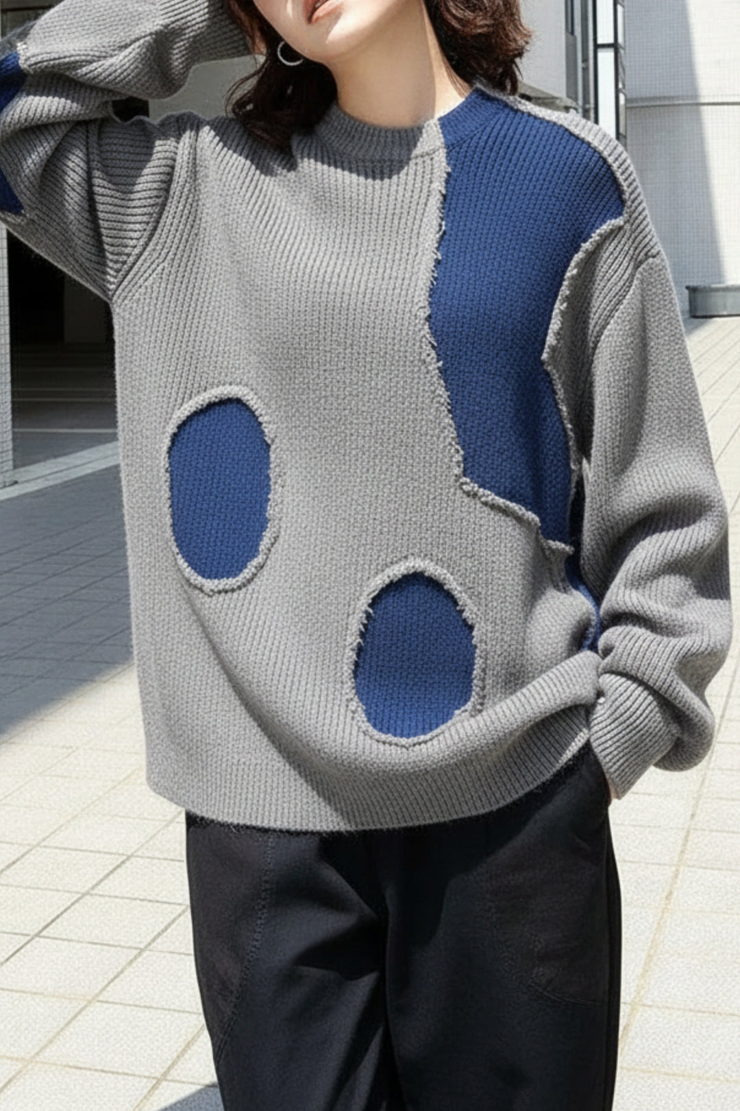 Shadow Sea Patch Sweater