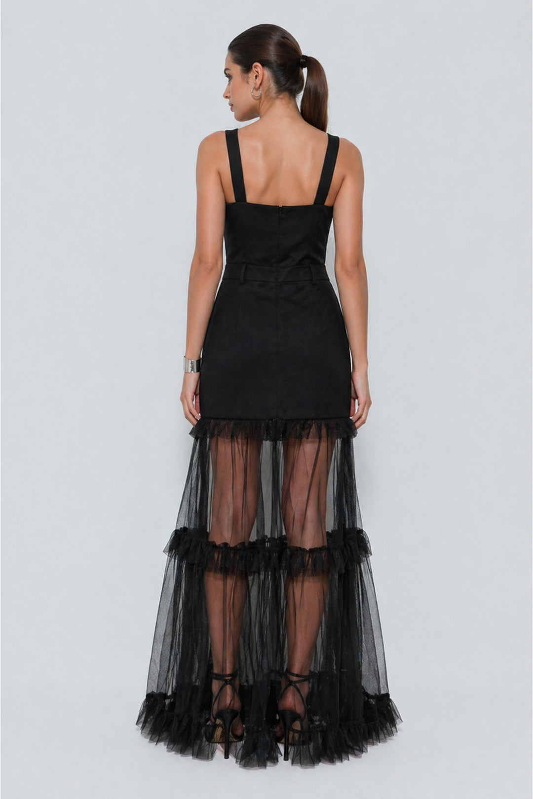 Brooke Black Mesh Dress