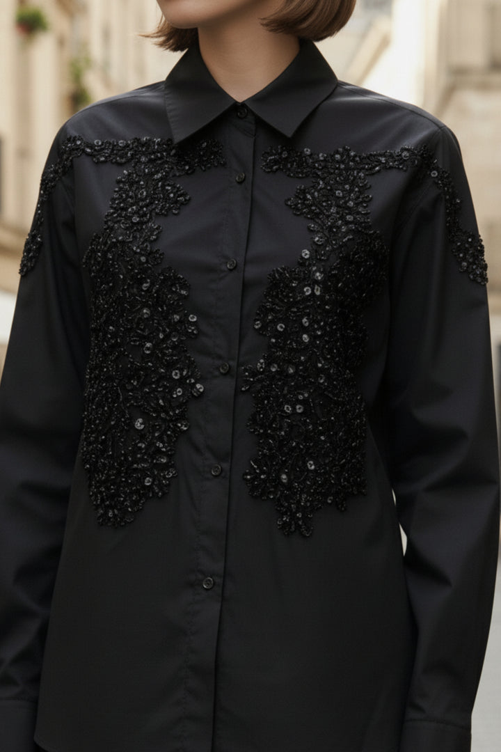 Twilight Luxe Beaded Shirt