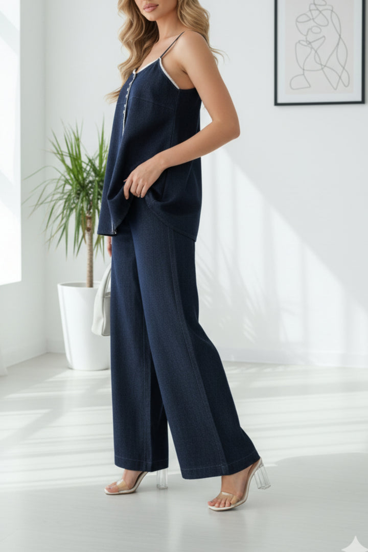 Margaret Denim Flared Co-ord Set