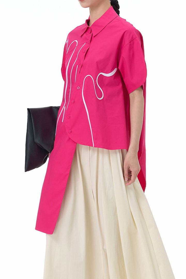 Felicity Pink Asymmetric Shirt
