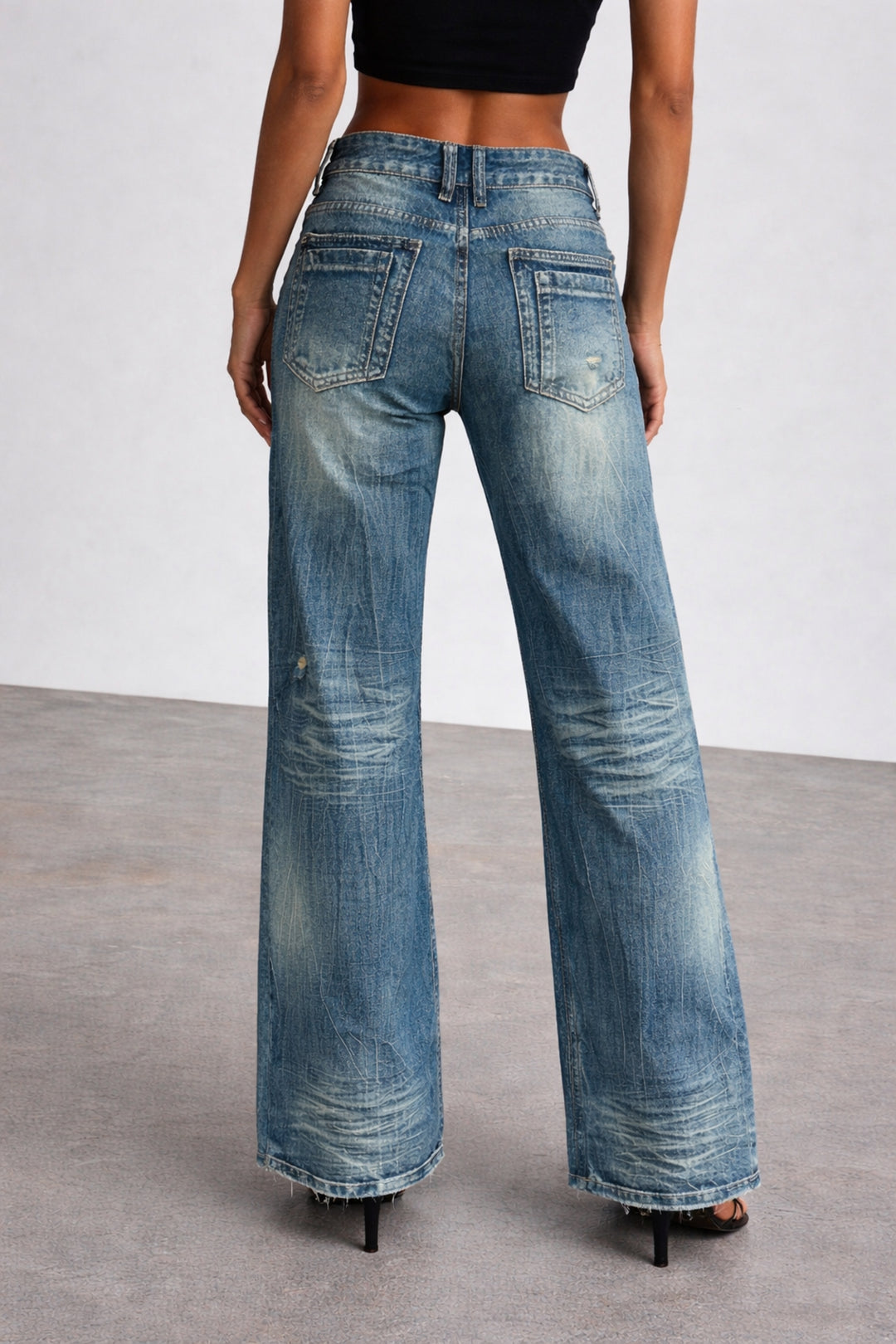 Storm Wash Flared Denim