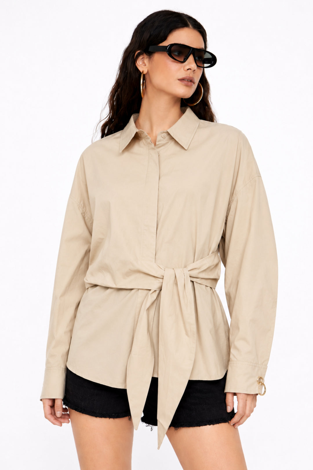 Oyster Knot Wrap Shirt