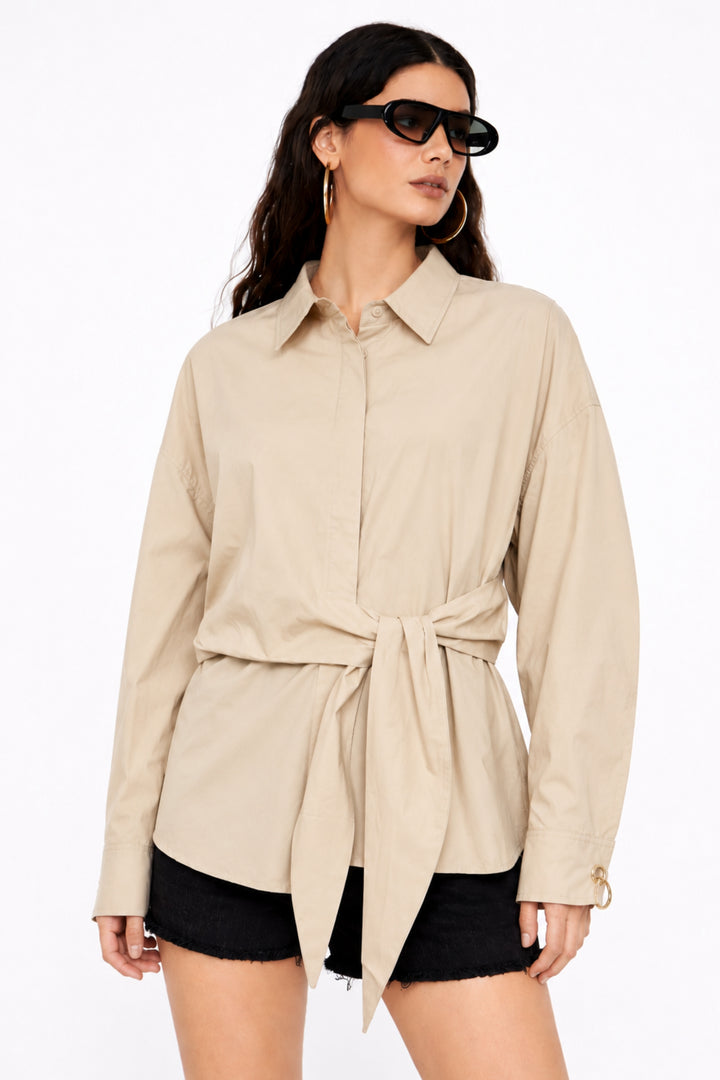Oyster Knot Wrap Shirt