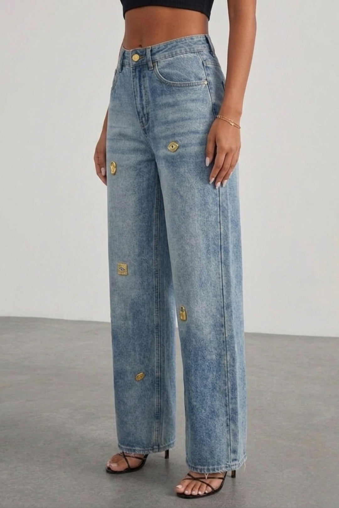 light wash denim jeans