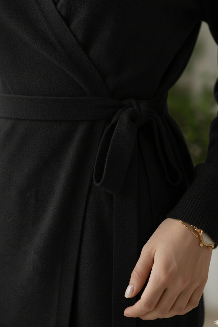 Midnight Tie-Up Knit Top