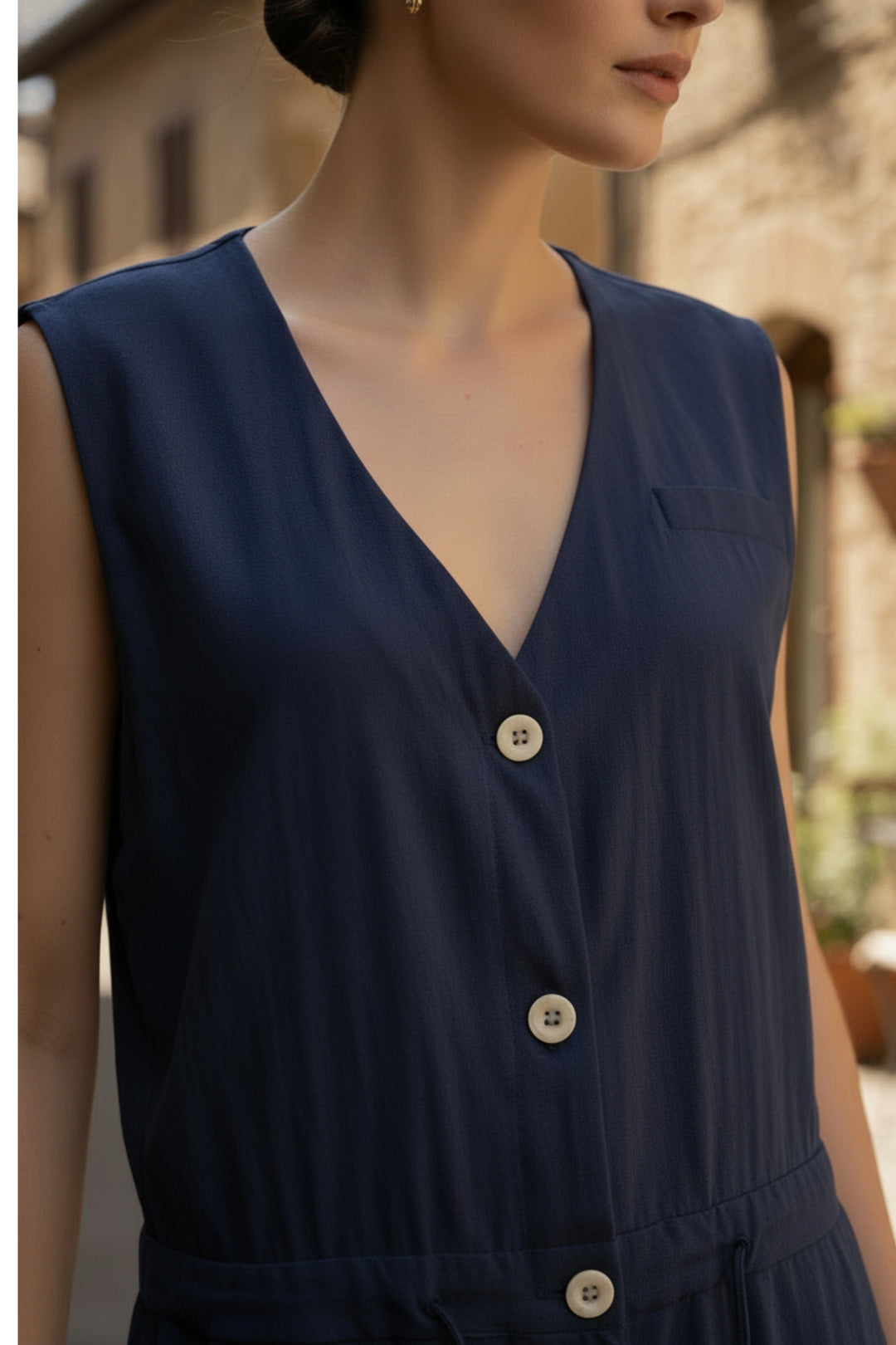 Agnes vest Blue Jumpsuit