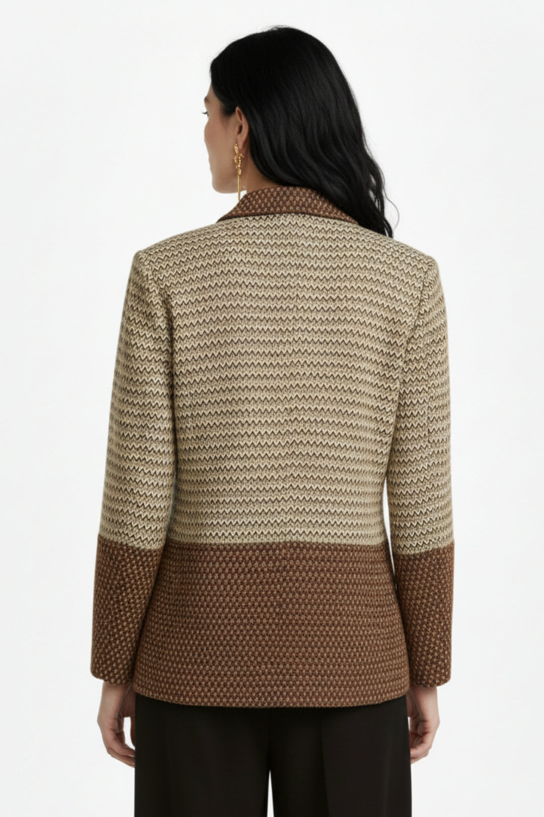 Botanical Zigzag Floral Blazer