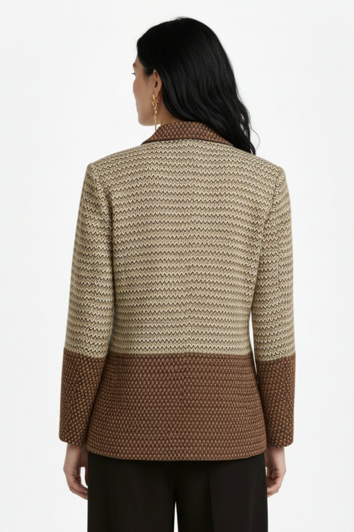 Botanical Zigzag Floral Blazer