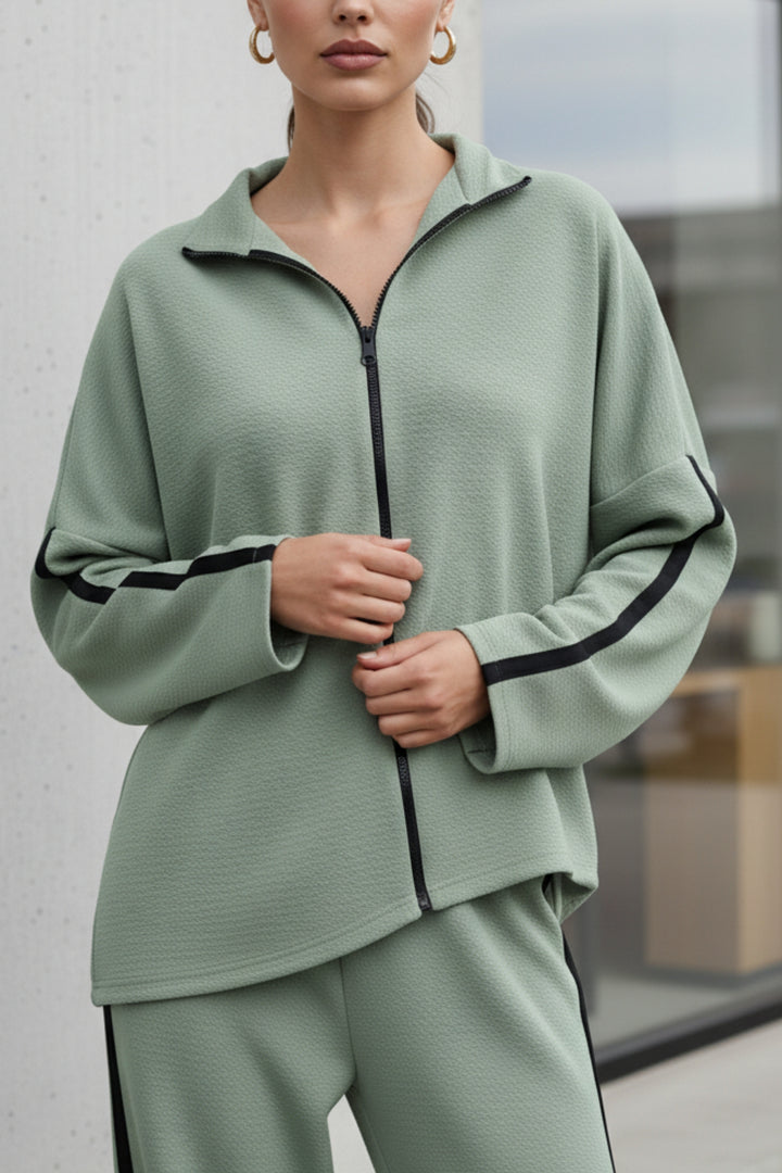 Sea Green Zippered Coord Set