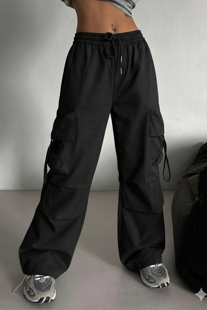Shadow Black Comfy Cargos