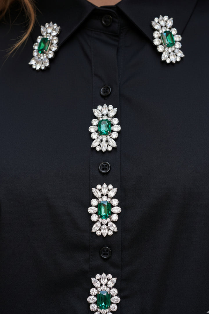 Noir Regal Gemstone Shirt