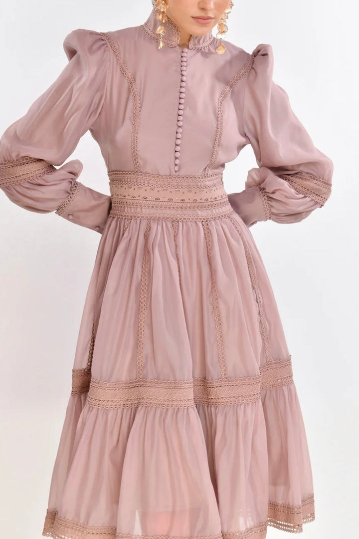 Vintage Rose Cutwork Dress