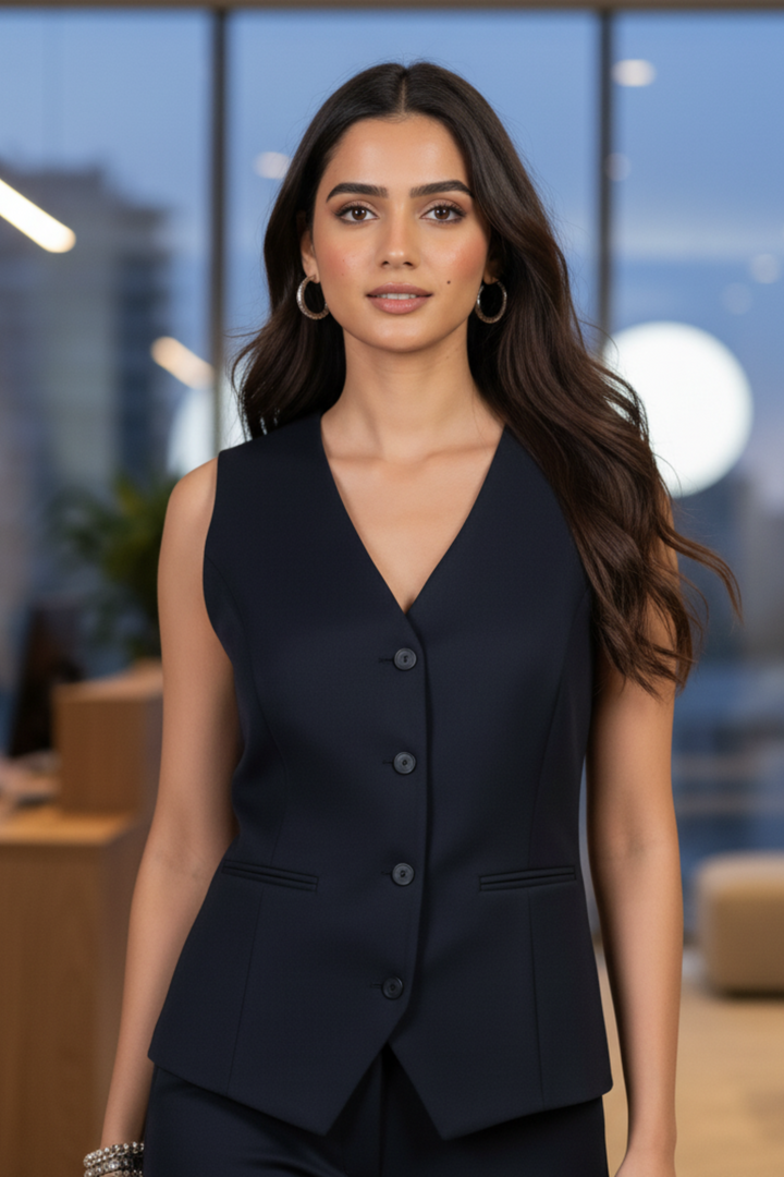 Tres chic Waistcoat and Pants Coord Set