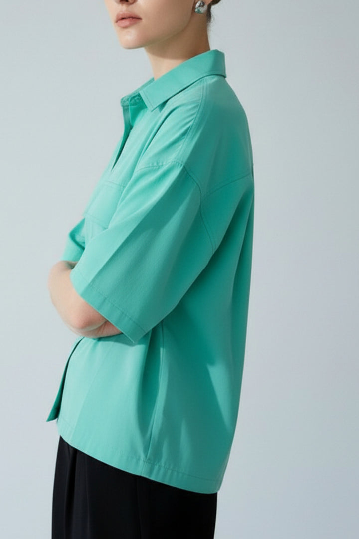 Aqua Green Oversized Shirt
