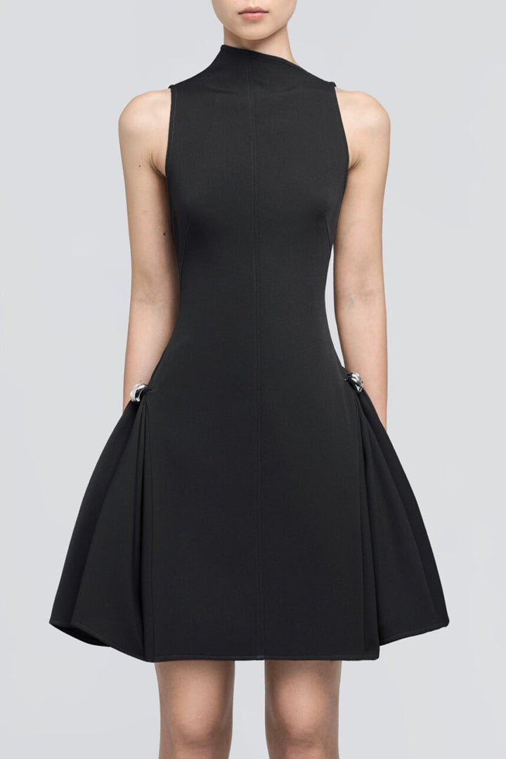Diana Black Draped Dress