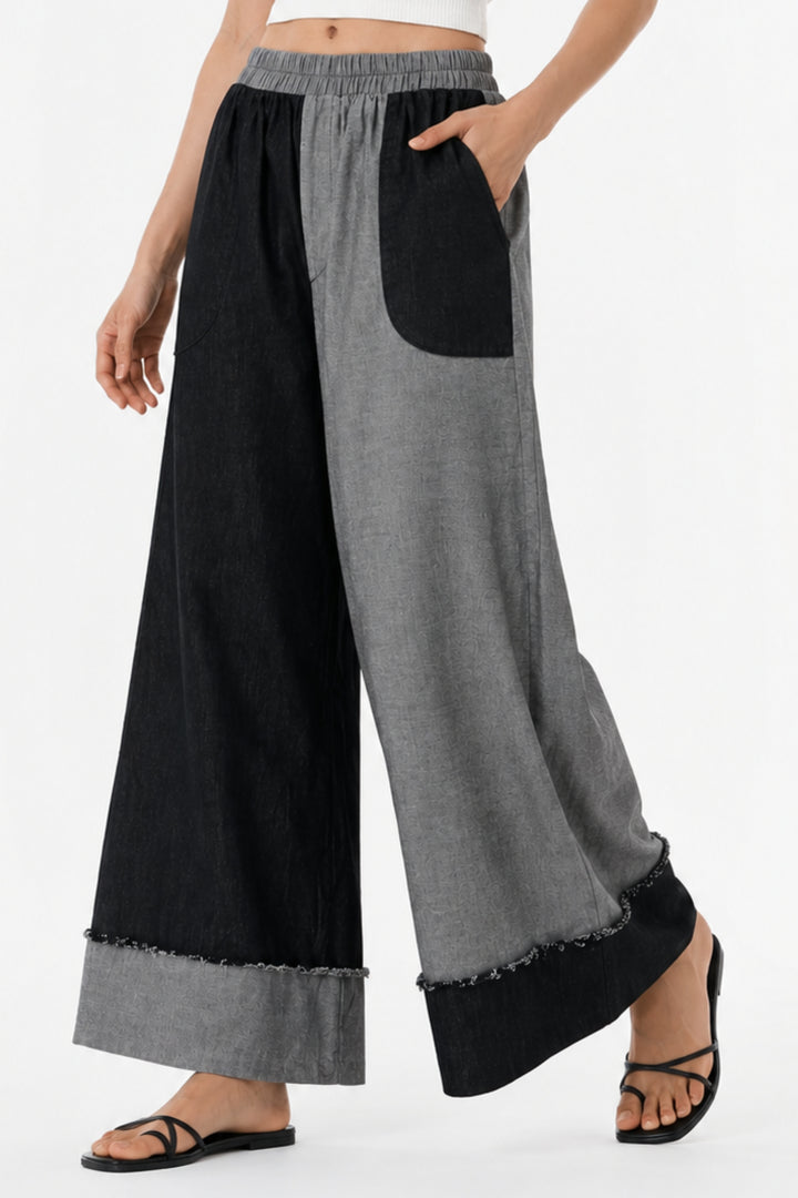 Monochrome Cotton Denim Pant