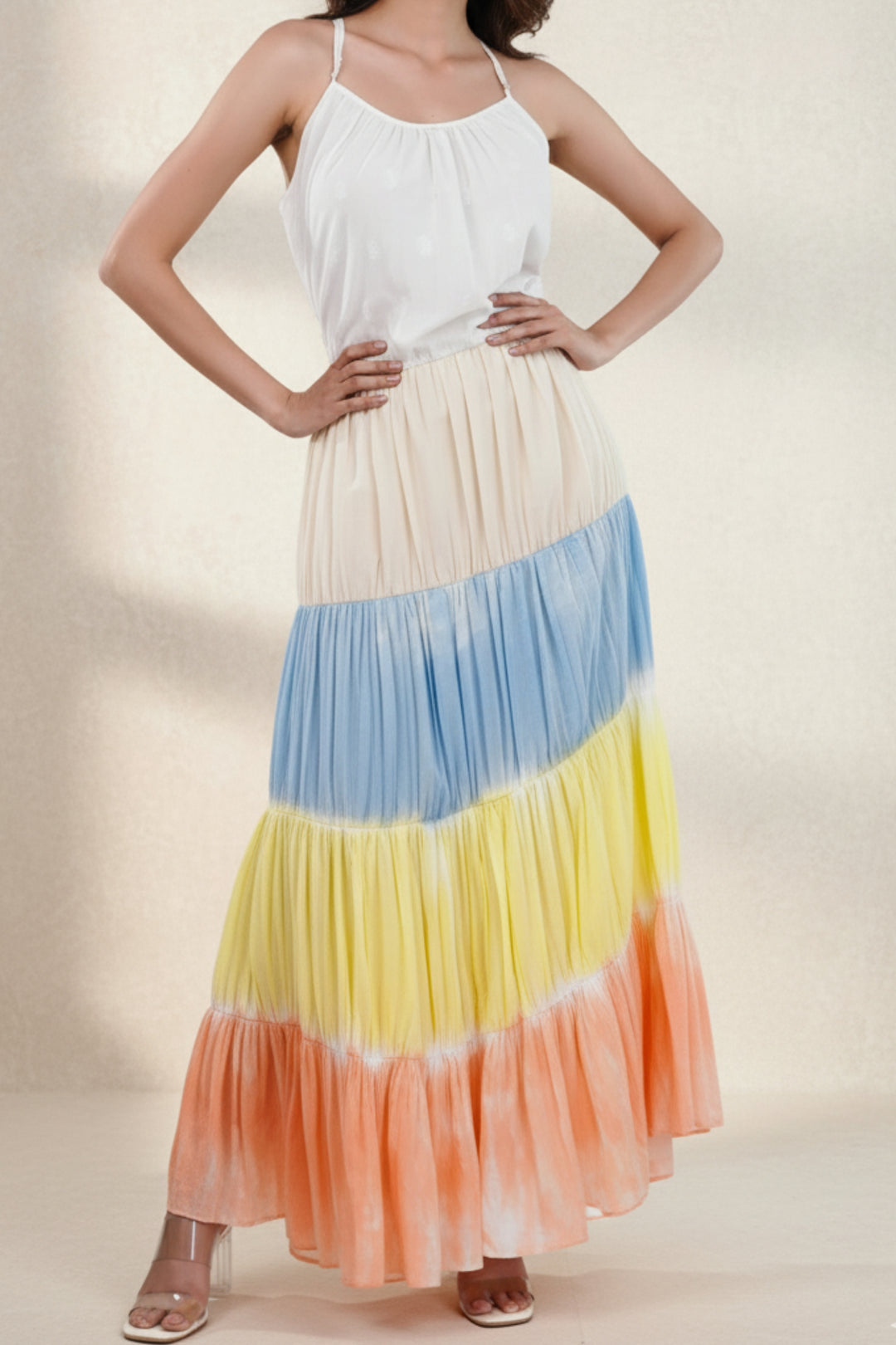 Tiered Cotton Maxi Dress