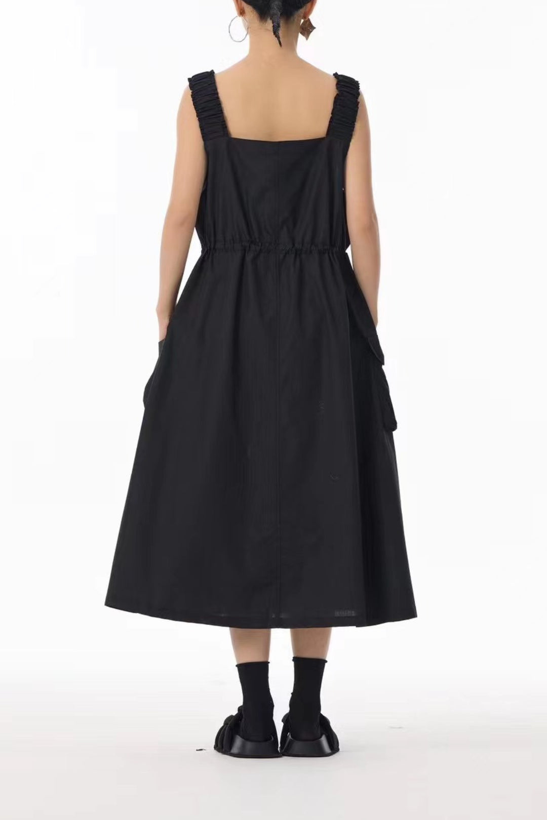 Sunset Black Zippered Dress