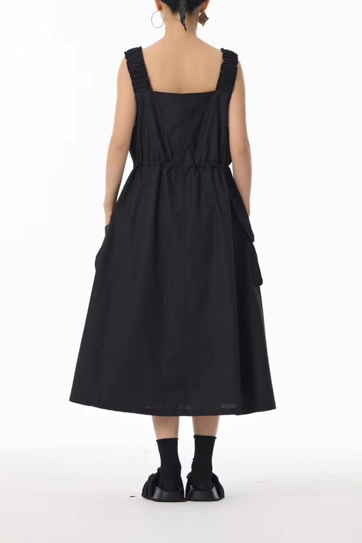 Sunset Black Zippered Dress