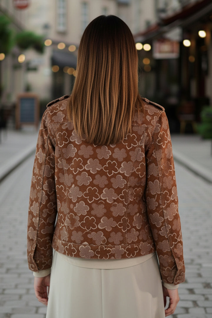 Autumn Fleur Denim Jacket