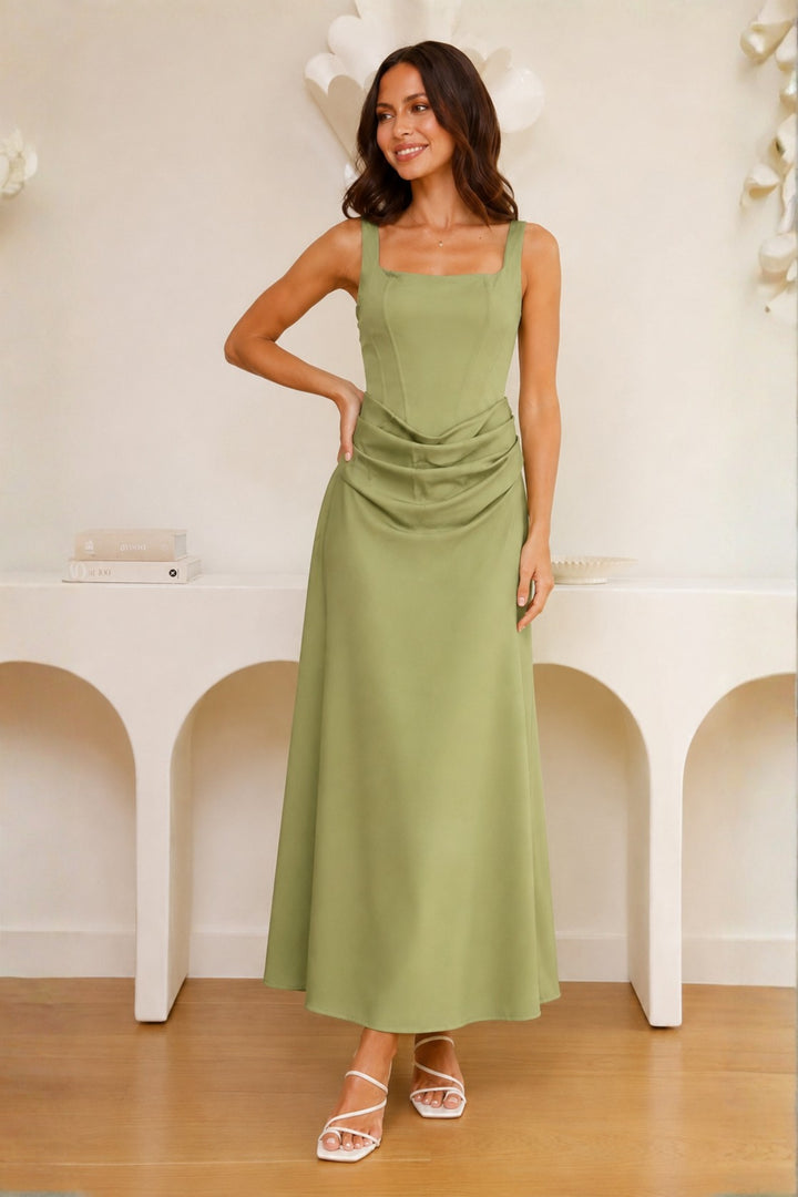 Jade Green Drape Dress