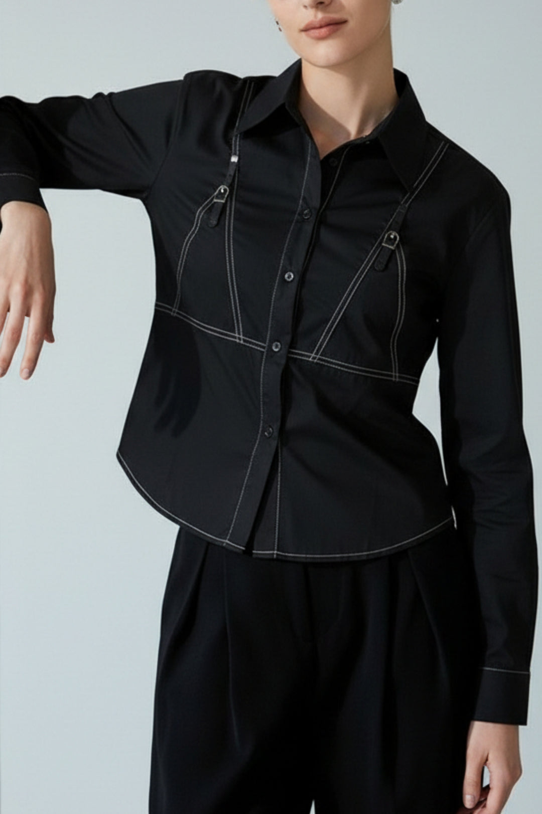 Bralette Pattern Black Shirt